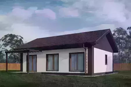 Дом с двускатной крышей